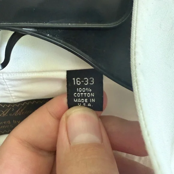 Men’s 16-33 Filo A Mana Tom James Pleated Long Sleeve Formal Dress Shirt - Picture 7 of 8